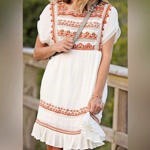 Free People Sunrise Wanderer Minidress White Size Extra Small